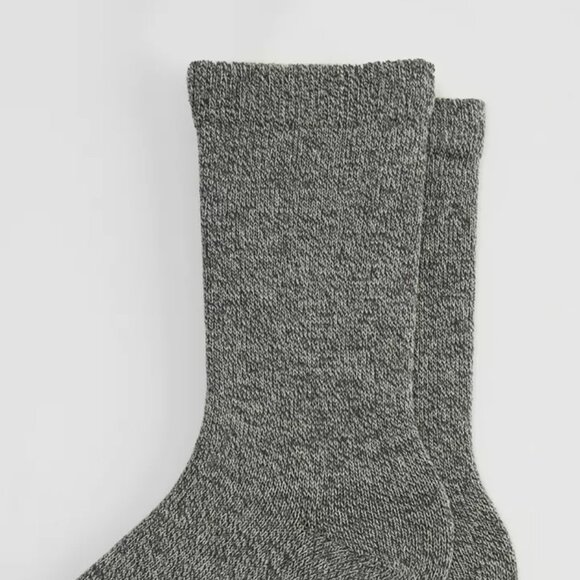 NWT Urban Outfitters Soft Marled Knit Grey Crew Socks - Picture 3 of 4